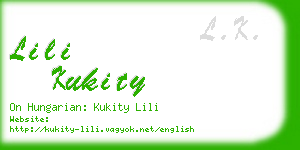 lili kukity business card